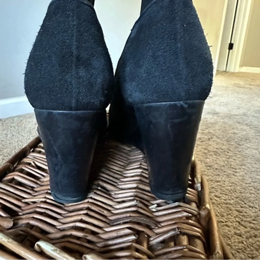 Lacoste suede wedge booties EUC SIZE 8.5